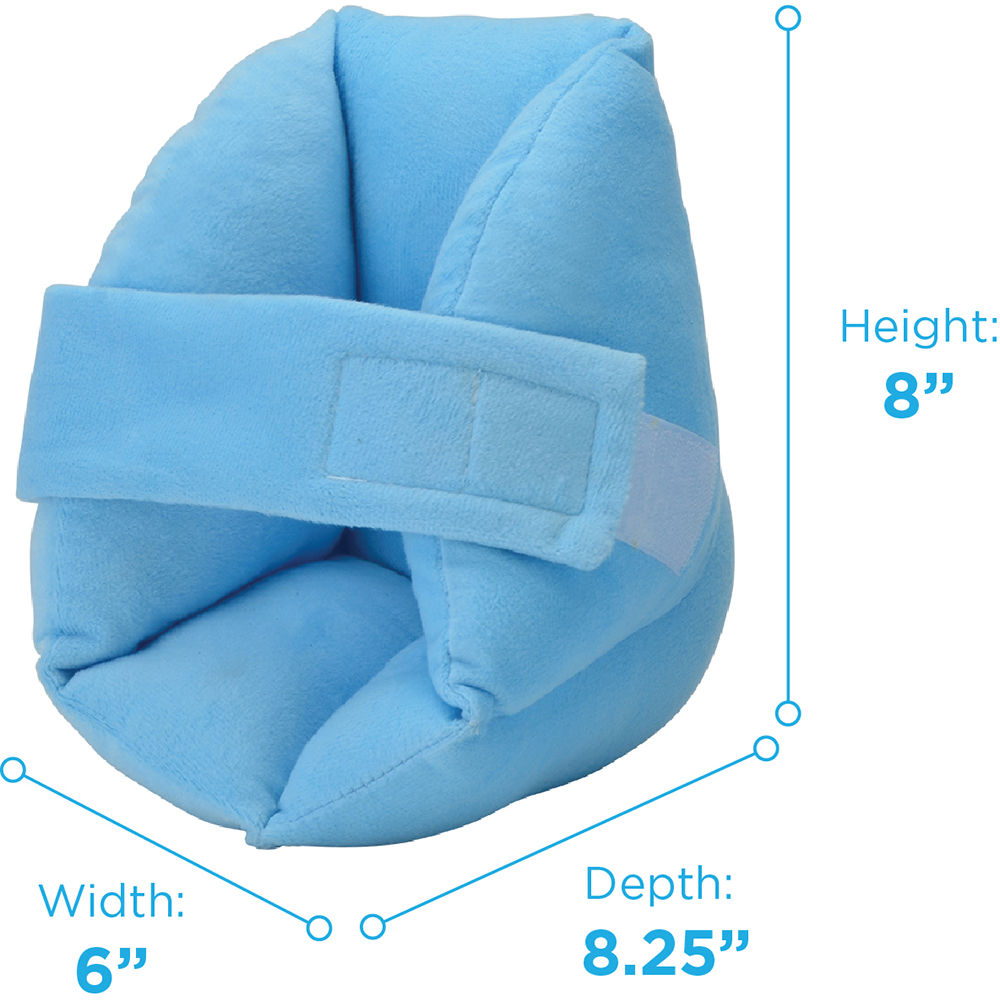 HEEL PROTECTOR W/VELR CVR BLUE